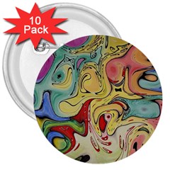 Abstract Art 3  Buttons (10 Pack) 