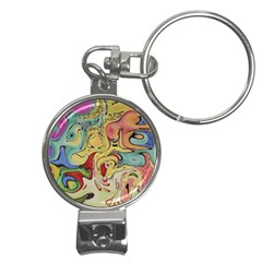 Abstract Art Nail Clippers Key Chain by gasi