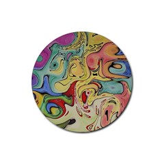 Abstract Art Rubber Round Coaster (4 Pack) by gasi