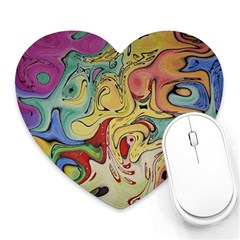 Abstract Art Heart Mousepad by gasi