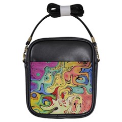 Abstract Art Girls Sling Bag by gasi