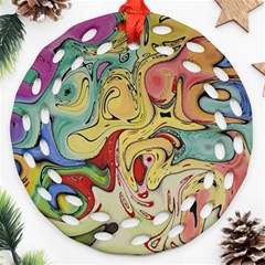 Abstract Art Round Filigree Ornament (two Sides)