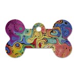 Abstract art Dog Tag Bone (Two Sides) Front