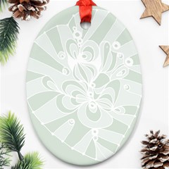 Blue Zendoodle Ornament (oval) by Mazipoodles