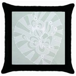 Blue Zendoodle Throw Pillow Case (Black) Front