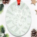 Blue Zendoodle Oval Ornament (Two Sides) Front