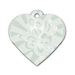 Blue Zendoodle Dog Tag Heart (One Side) Front