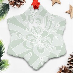 Blue Zendoodle Snowflake Ornament (two Sides) by Mazipoodles