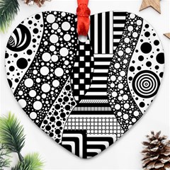 Black And White Ornament (heart)