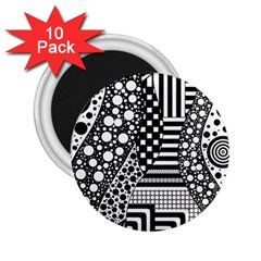 Black And White 2 25  Magnets (10 Pack)  by gasi