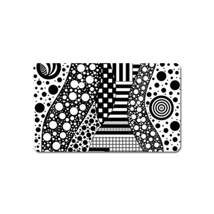 Black and white Magnet (Name Card)