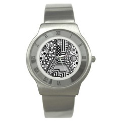 Black And White Stainless Steel Watch by gasi