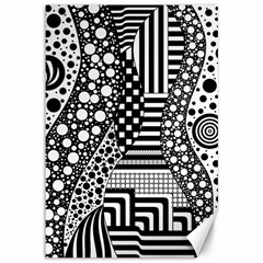 Black And White Canvas 12  X 18  by gasi