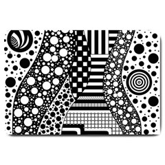 Black And White Large Doormat by gasi