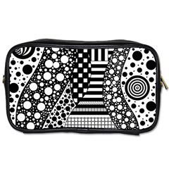 Black And White Toiletries Bag (two Sides) by gasi