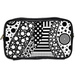 Black and white Toiletries Bag (Two Sides) Back