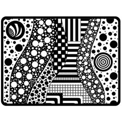 Black And White Fleece Blanket (large) by gasi