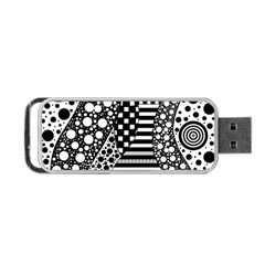 Black And White Portable Usb Flash (one Side) by gasi