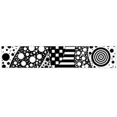 Black And White Large Flano Scarf 