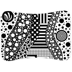 Black And White Velour Seat Head Rest Cushion by gasi