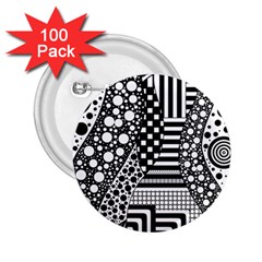 Black And White 2 25  Buttons (100 Pack)  by gasi