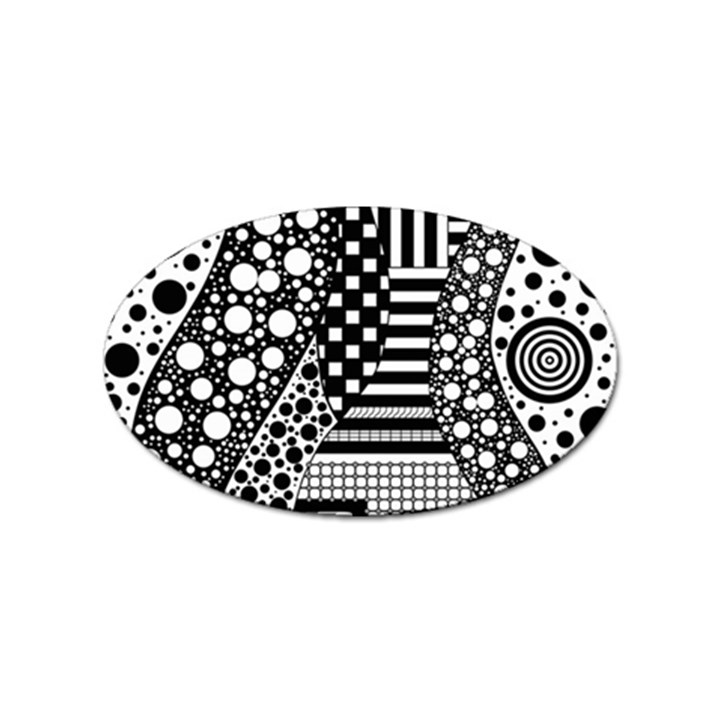 Black and white Sticker (Oval)