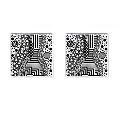 Black And White Cufflinks (square) by gasi