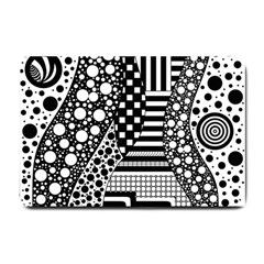 Black And White Small Doormat by gasi