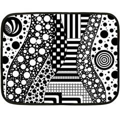 Black And White Fleece Blanket (mini) by gasi