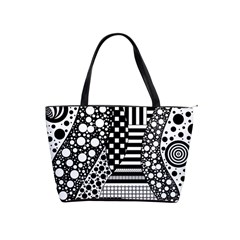 Black And White Classic Shoulder Handbag by gasi