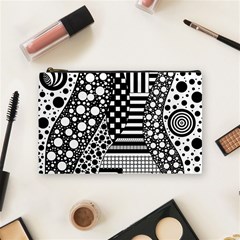 Black And White Cosmetic Bag (medium) by gasi