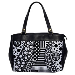 Black And White Oversize Office Handbag by gasi