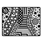 Black and white Double Sided Fleece Blanket (Small) 45 x34  Blanket Back