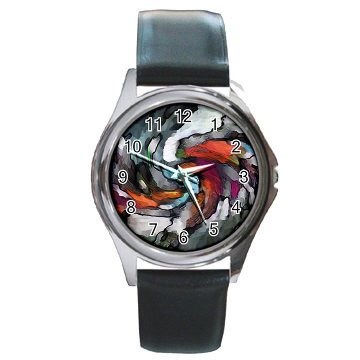 Abstract art Round Metal Watch