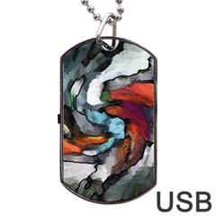 Abstract Art Dog Tag Usb Flash (two Sides)