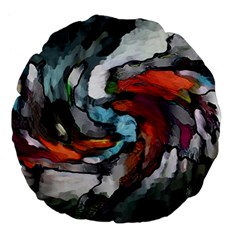 Abstract Art Large 18  Premium Flano Round Cushions by gasi