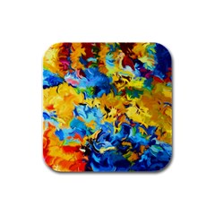 Abstract Art Rubber Square Coaster (4 Pack) by gasi