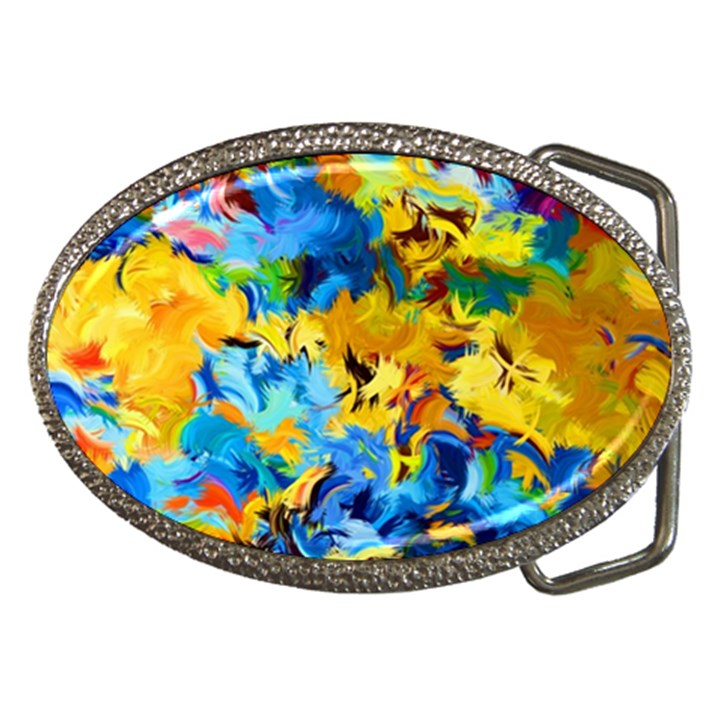 Abstract art Belt Buckles