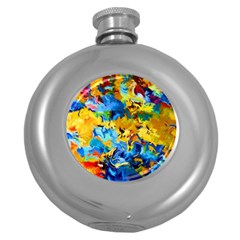 Abstract Art Round Hip Flask (5 Oz) by gasi