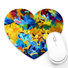 Abstract Art Heart Mousepad by gasi