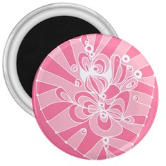 Pink Zendoodle 3  Magnets by Mazipoodles