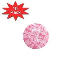 Pink Zendoodle 1  Mini Magnet (10 Pack)  by Mazipoodles