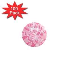 Pink Zendoodle 1  Mini Magnets (100 Pack)  by Mazipoodles