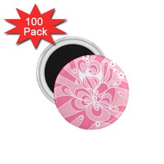 Pink Zendoodle 1 75  Magnets (100 Pack)  by Mazipoodles