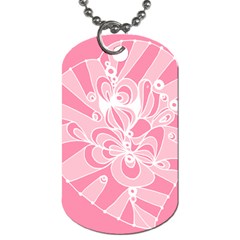 Pink Zendoodle Dog Tag (one Side) by Mazipoodles