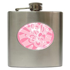 Pink Zendoodle Hip Flask (6 Oz) by Mazipoodles