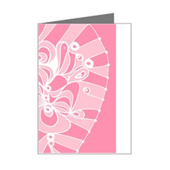 Pink Zendoodle Mini Greeting Card by Mazipoodles