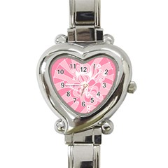 Pink Zendoodle Heart Italian Charm Watch by Mazipoodles