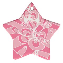 Pink Zendoodle Star Ornament (two Sides) by Mazipoodles