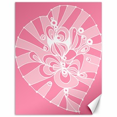 Pink Zendoodle Canvas 12  X 16  by Mazipoodles